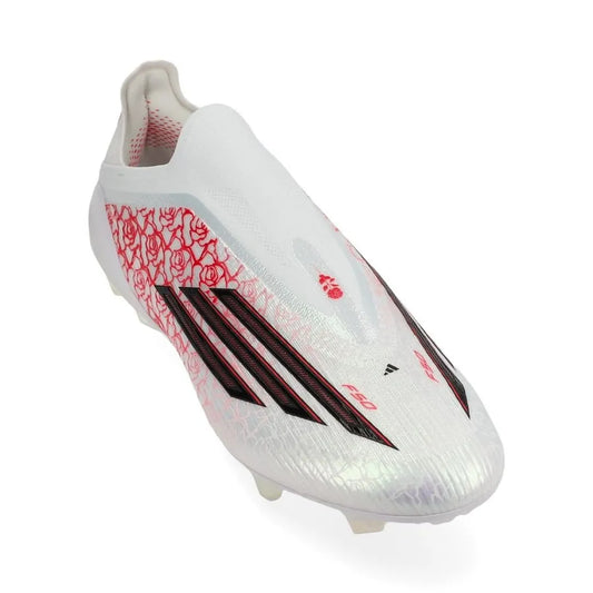 ADIDAS F50 ELITE LACELESS FG LAMINE YAMAL - BLANC/NOIR/LUCID RED