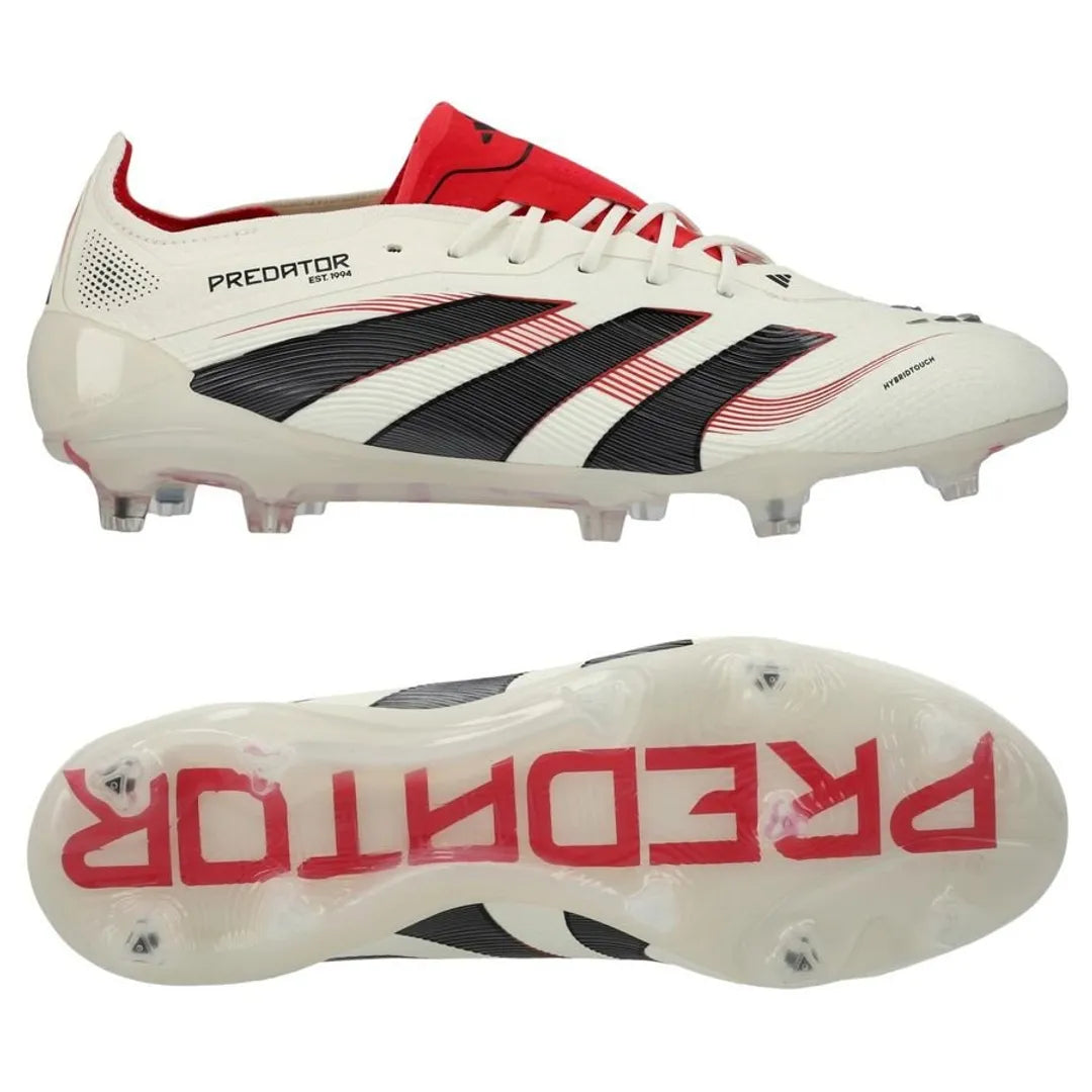 ADIDAS PREDATOR ELITE FG CHAMPAGNE - BLANC/NOIR