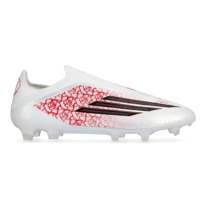 ADIDAS F50 ELITE LACELESS FG LAMINE YAMAL - BLANC/NOIR/LUCID RED