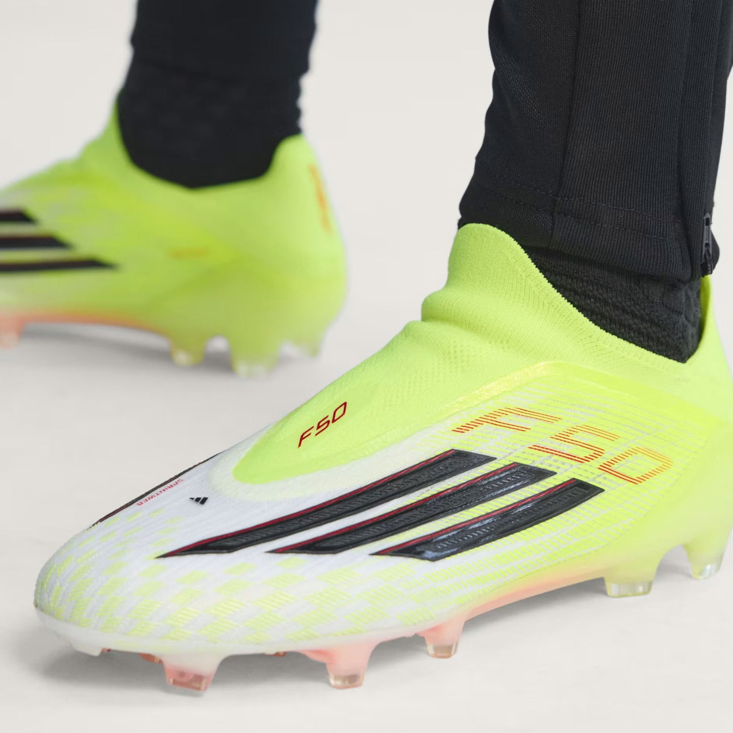 adidas F50 sans lacet Elite FG jaune blanc